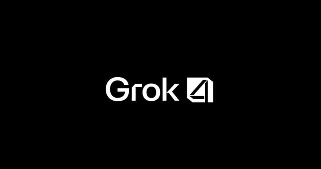 Official Grok-4 logo by xAI, Elon Musk’s AI company, featuring a minimalist black and white design launched in 2025.
