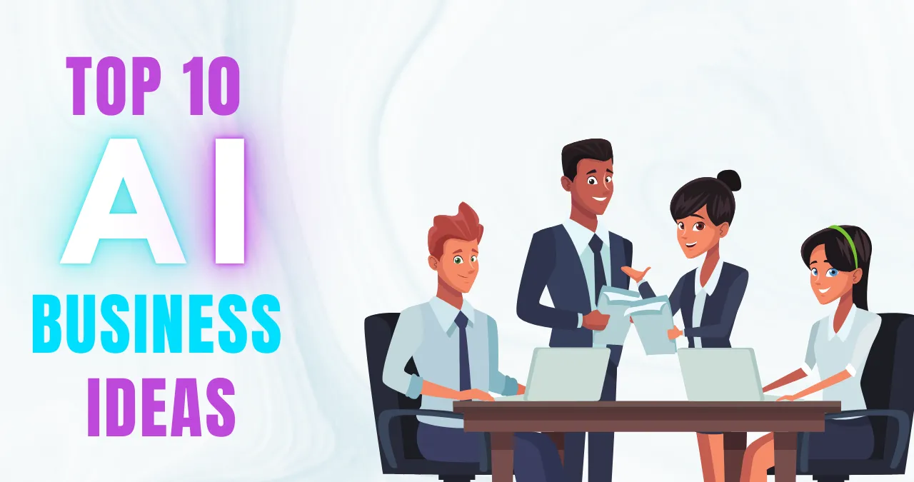 An illustration image of AI business ideas