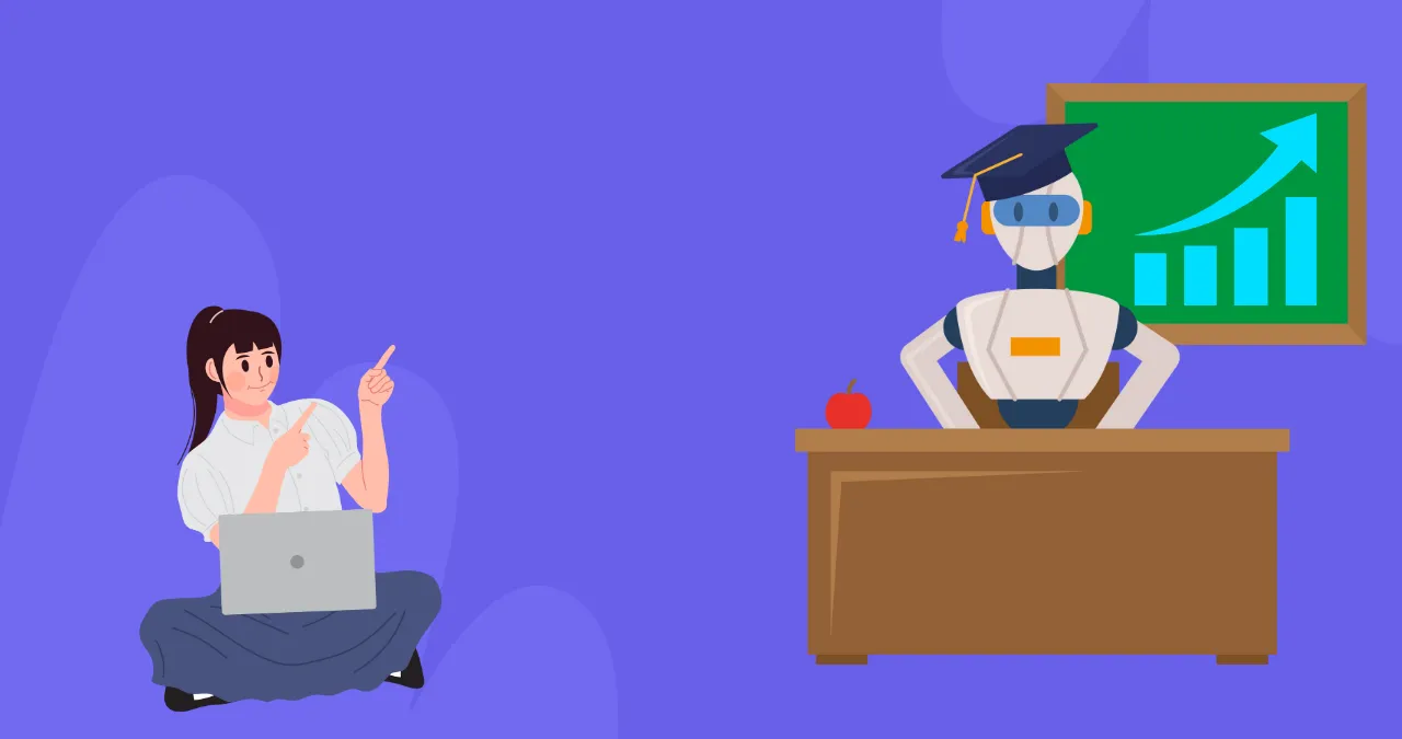 An illustration image of AI driven education platform