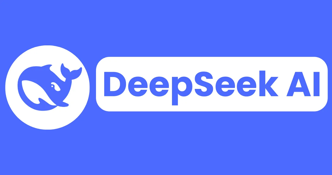 An image of deepseek Ai logo and text written DeepSeek AI