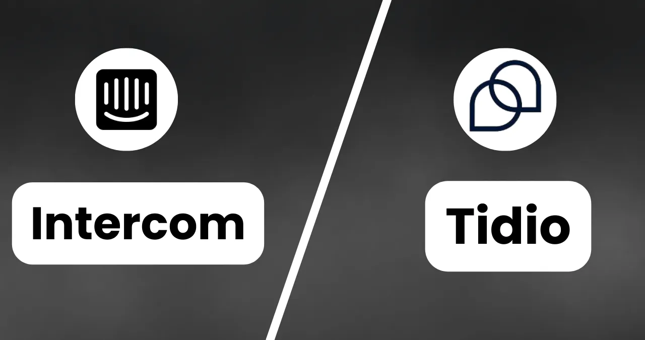 An image of Intercom and Tidio logo