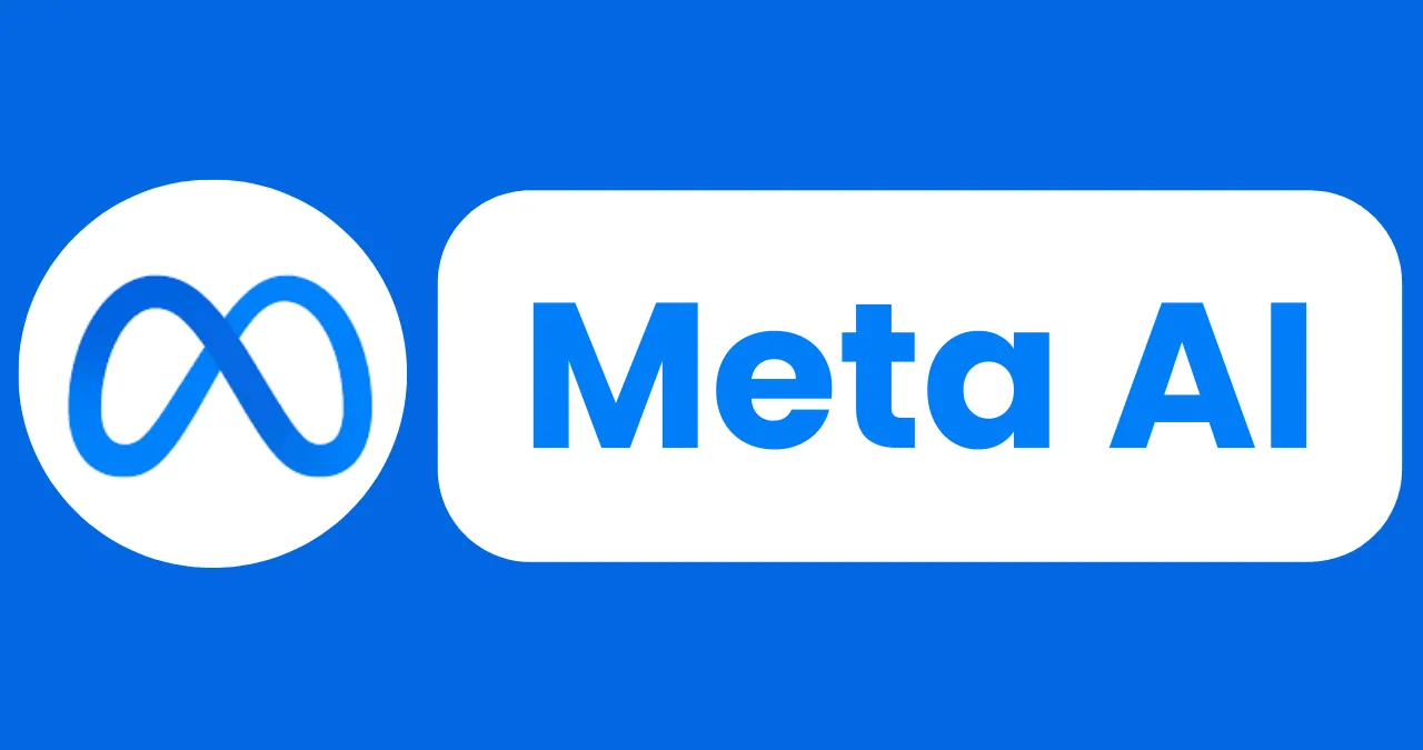 An image of meta AI logo and text written meta AI