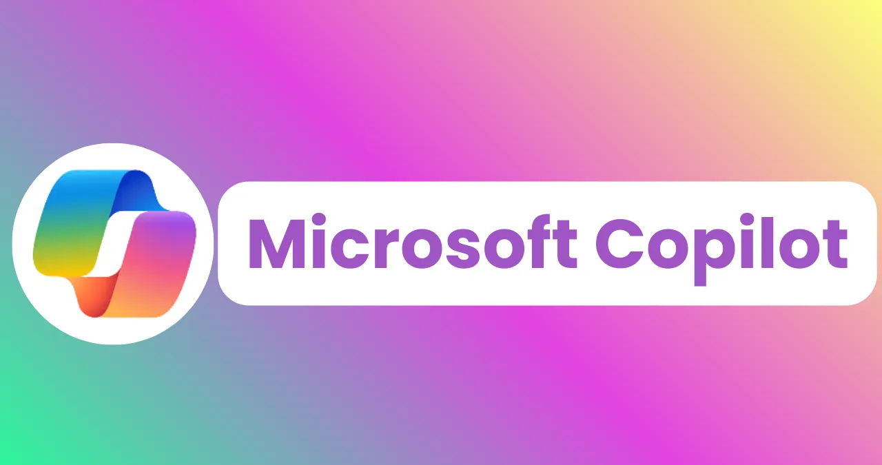 An image of microsoft copilot logo and text written Microsoft copilot