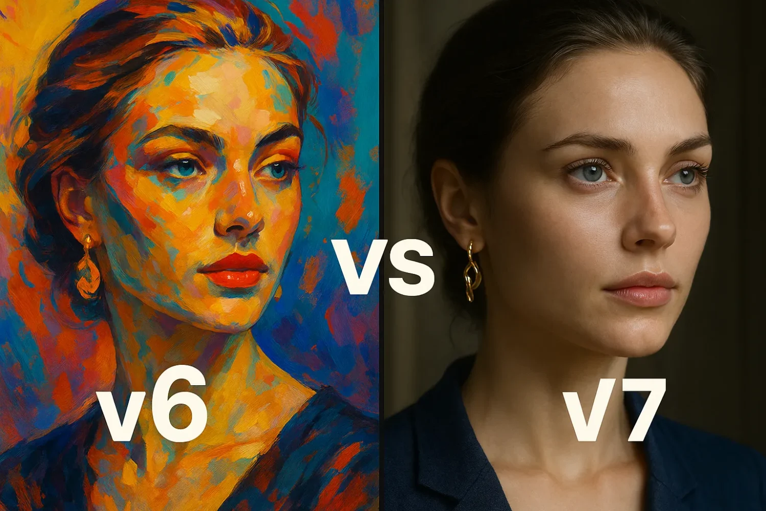 image generation comparison between midjourney v6 vs v7